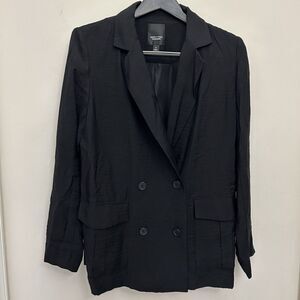 Simply Vera by Vera Wang Women's Black Blazer Jacket Pockets Office Business